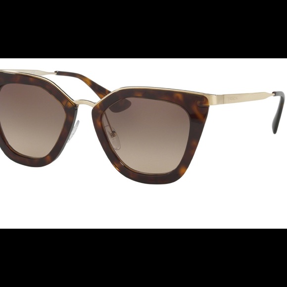 PRADA CAT EYE SUNGLASSES COLOR HAVANA . - Picture 10 of 15